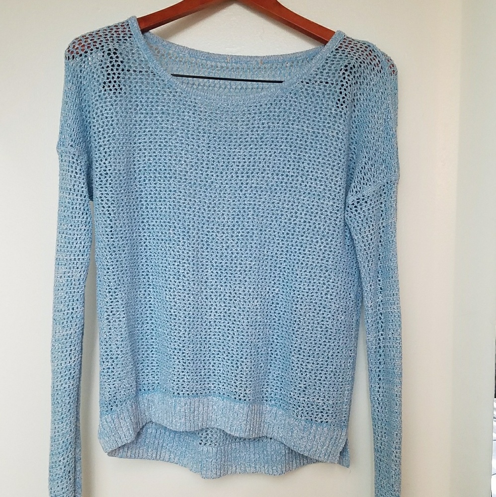 Blue knit sweater